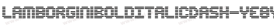 LamborginiBoldItalicDash-ye8Y字体转换 LamborginiBoldItalicDash-ye8Y字体转换