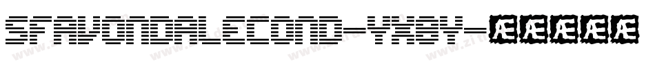 SfAvondaleCond-YX8y字体转换