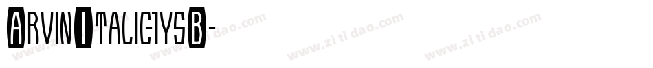 ArvinItalic-1y5B字体转换