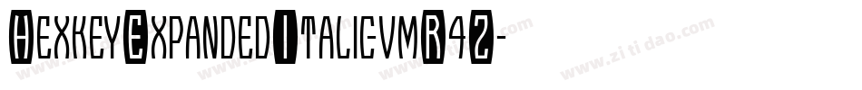 HexkeyExpandedItalic-vmR4Z字体转换