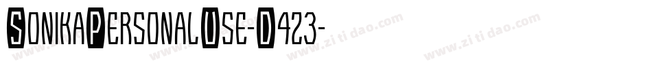 SonikaPersonalUse-D4z3字体转换 SonikaPersonalUse-D4z3字体转换