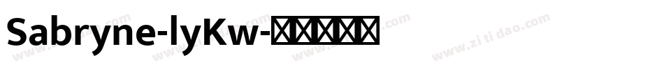 Sabryne-lyKw字体转换