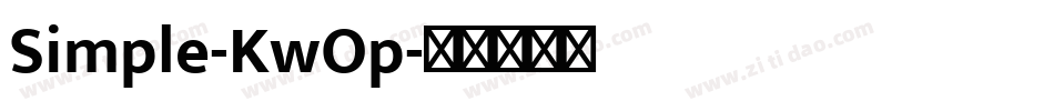 Simple-KwOp字体转换