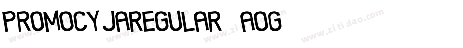 PromocyjaRegular-1aog字体转换