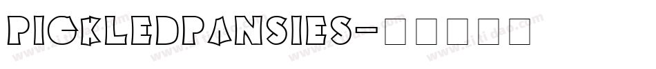 PickledPansies字体转换