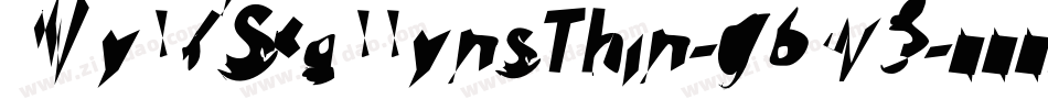 WyldStallynsThin-g6w3字体转换