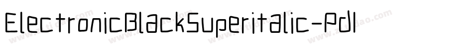 ElectronicBlackSuperitalic-Pd1m字体转换