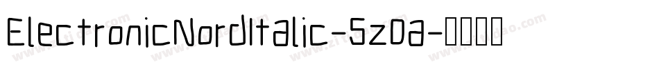 ElectronicNordItalic-5z0a字体转换