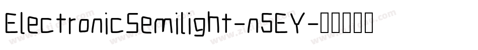 ElectronicSemilight-n5EY字体转换