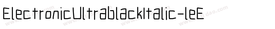 ElectronicUltrablackItalic-leEe字体转换