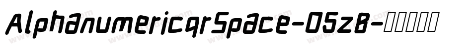 AlphanumericqrSpace-O5z8字体转换