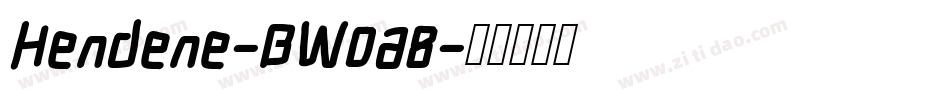 Hendene-BW0a8字体转换
