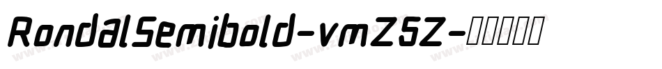 RondalSemibold-vmZ5Z字体转换