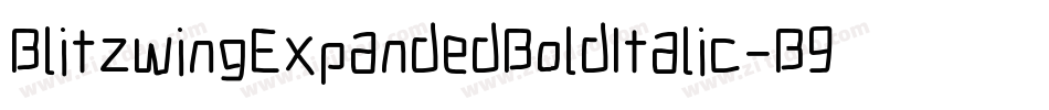 BlitzwingExpandedBoldItalic-B9q5字体转换