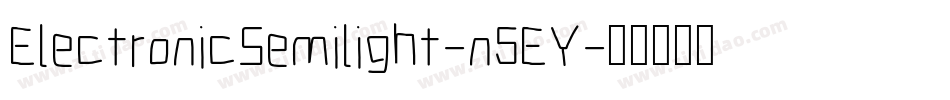 ElectronicSemilight-n5EY字体转换