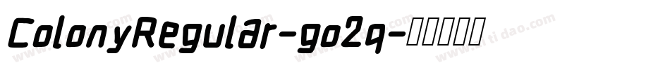ColonyRegular-go2q字体转换