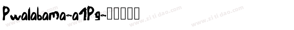 Pwalabama-a1Pg字体转换