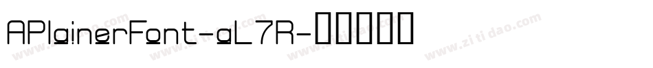 APlainerFont-aL7R字体转换