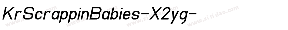 KrScrappinBabies-X2yg字体转换