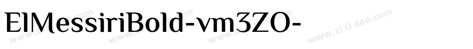 ElMessiriBold-vm3ZO字体转换