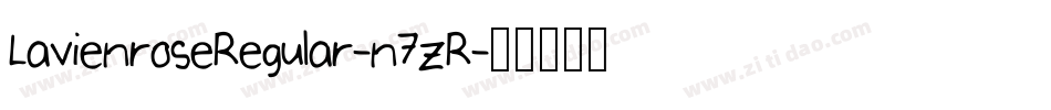 LavienroseRegular-n7zR字体转换
