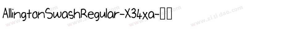 AllingtonSwashRegular-X34xa字体转换