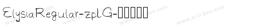 ElysiaRegular-zpLG字体转换