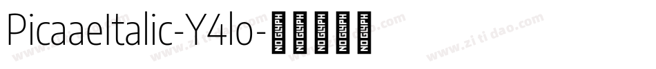 PicaaeItalic-Y4lo字体转换