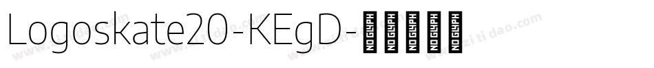 Logoskate20-KEgD字体转换