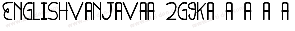 EnglishVanJava-2G9K字体转换