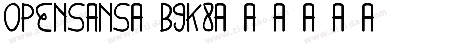 OpenSans-B9K8字体转换