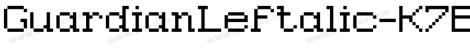 GuardianLeftalic-K7BPy字体转换