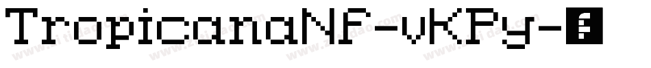 TropicanaNf-vKPy字体转换