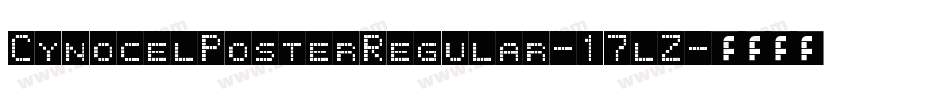 CynocelPosterRegular-17lZ字体转换