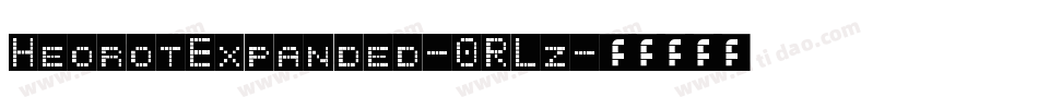 HeorotExpanded-0RLz字体转换