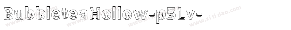 BubbleteaHollow-p5Lv字体转换