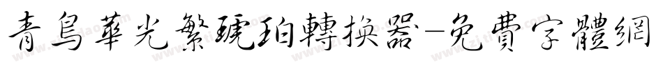 青鸟华光繁琥珀转换器字体转换