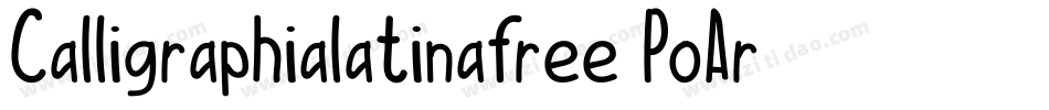 Calligraphialatinafree-PoAr字体转换