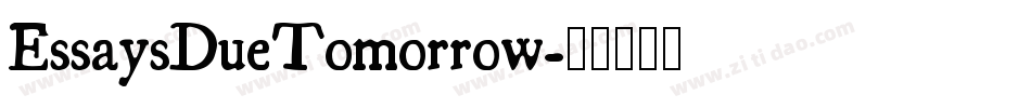 EssaysDueTomorrow字体转换
