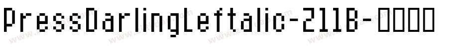 PressDarlingLeftalic-Z11B字体转换