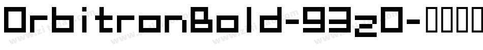 OrbitronBold-93z0字体转换