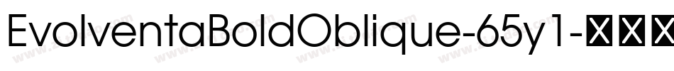 EvolventaBoldOblique-65y1字体转换