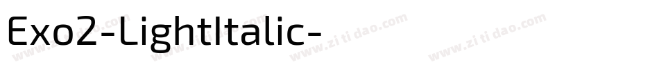 Exo2-LightItalic字体转换