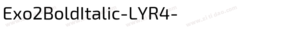 Exo2BoldItalic-LYR4字体转换
