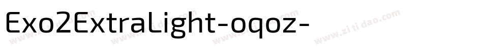 Exo2ExtraLight-oqoz字体转换