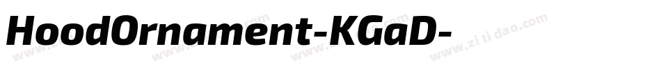 HoodOrnament-KGaD字体转换