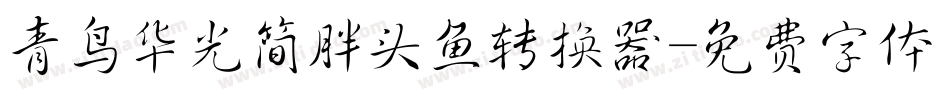 青鸟华光简胖头鱼转换器字体转换