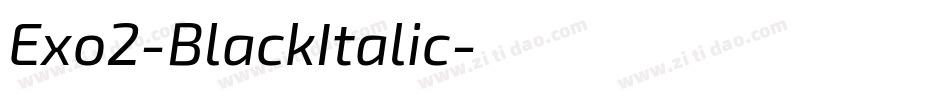 Exo2-BlackItalic字体转换