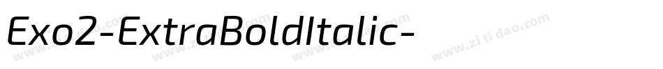 Exo2-ExtraBoldItalic字体转换