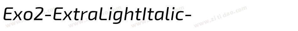 Exo2-ExtraLightItalic字体转换